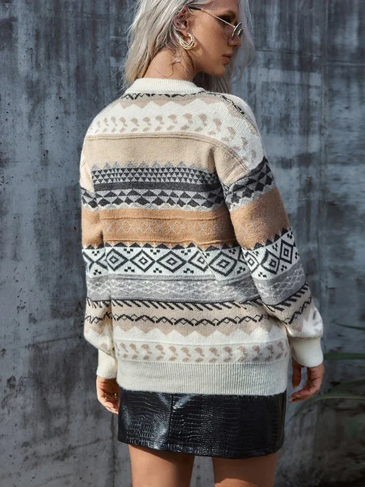 Striped knitted vintage sweater