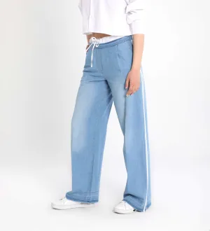 Striped Wide Leg Jeans