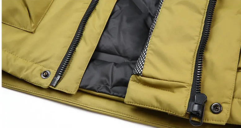 Stylish Hooded Men’s Puffer Vest with Stand-Up Collar