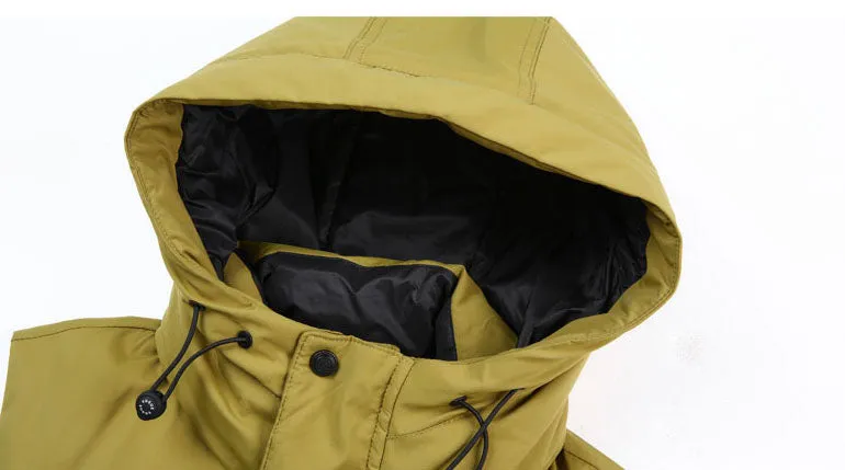 Stylish Hooded Men’s Puffer Vest with Stand-Up Collar