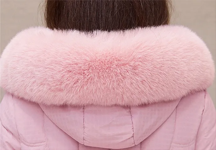 Stylish Water-Resistant Women's Puffer Coat with Faux Fur Collar