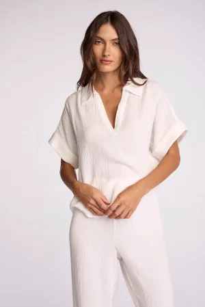 Su222 White Gauze Top