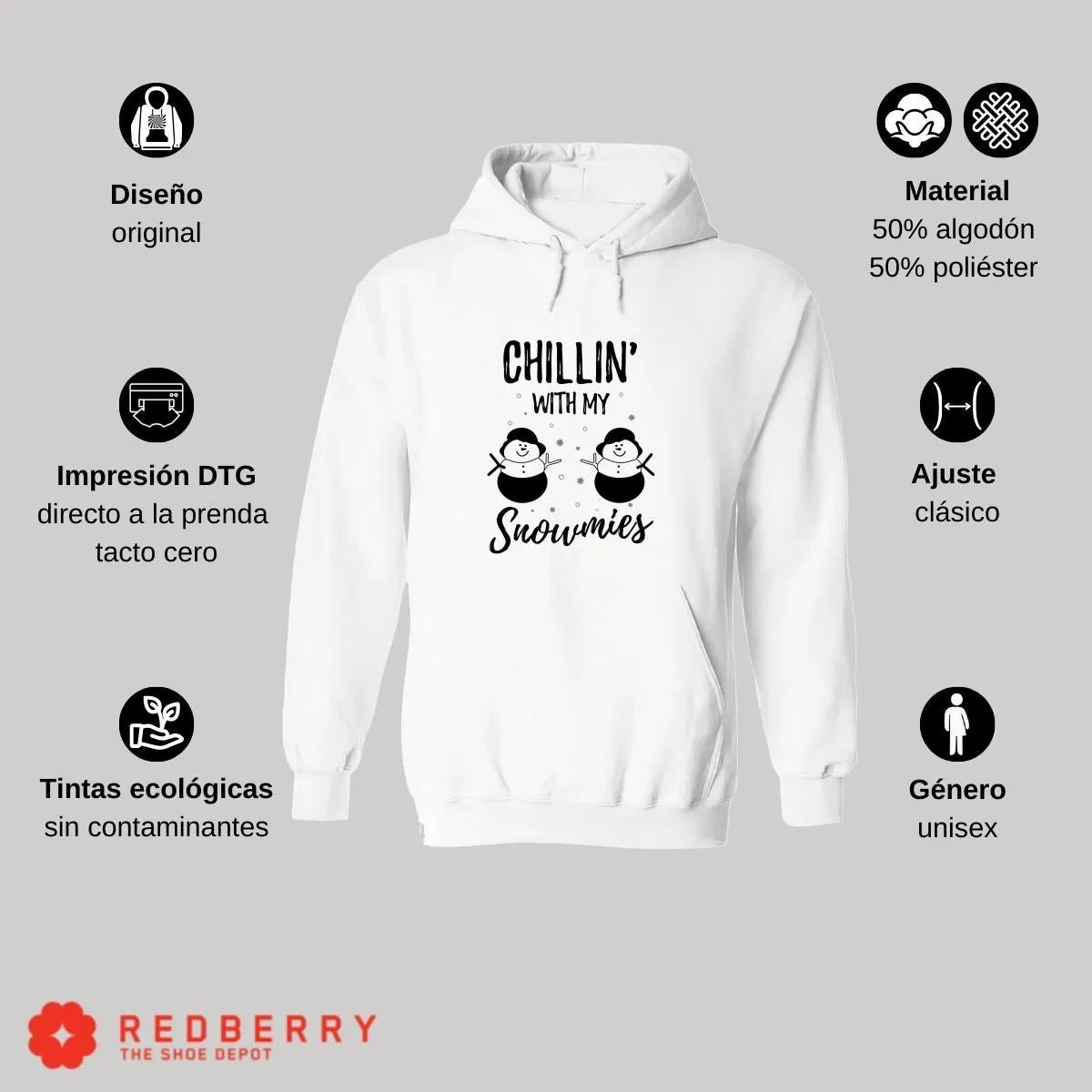 Sudadera Navideña Hombre Deportiva Hoodie 020