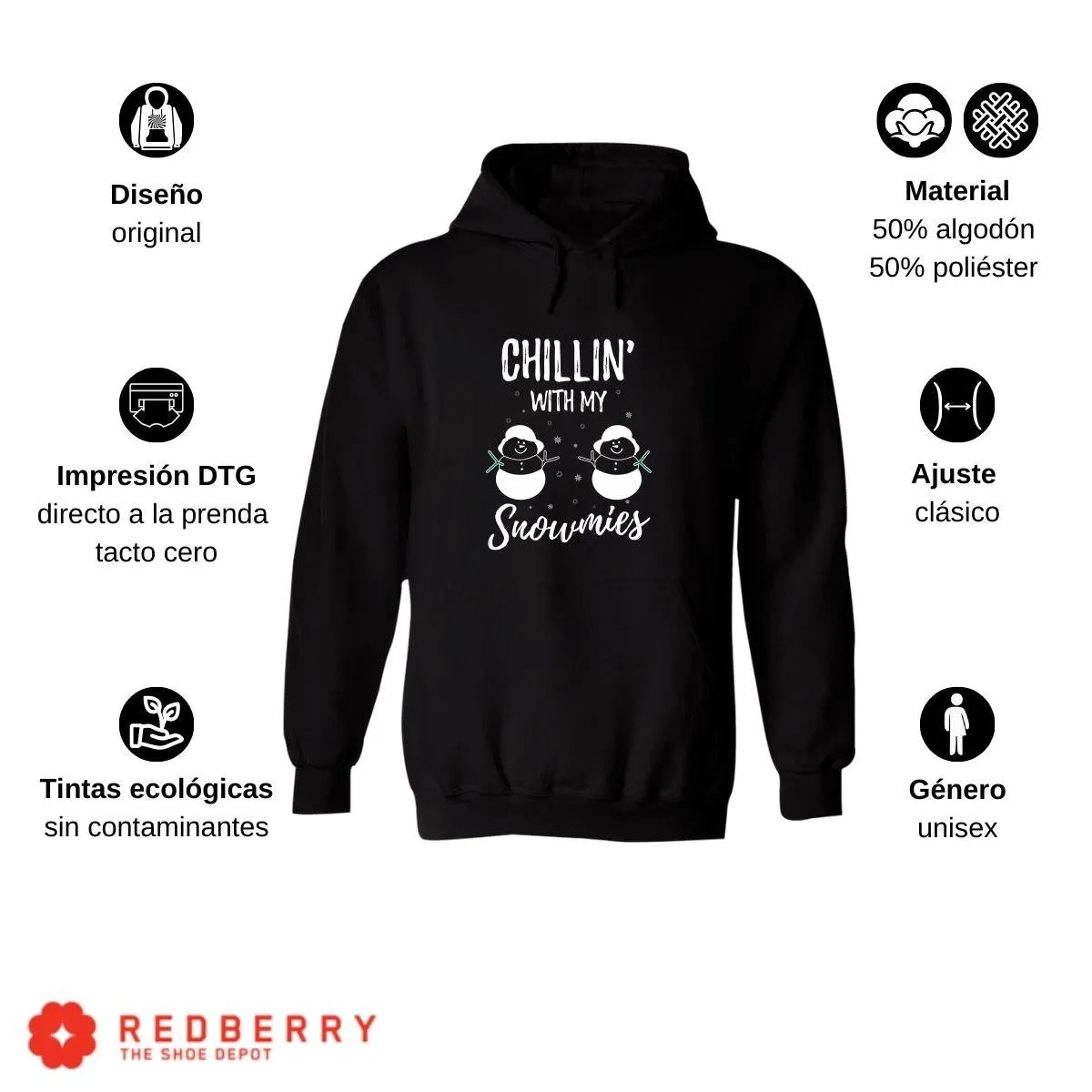 Sudadera Navideña Hombre Deportiva Hoodie 020