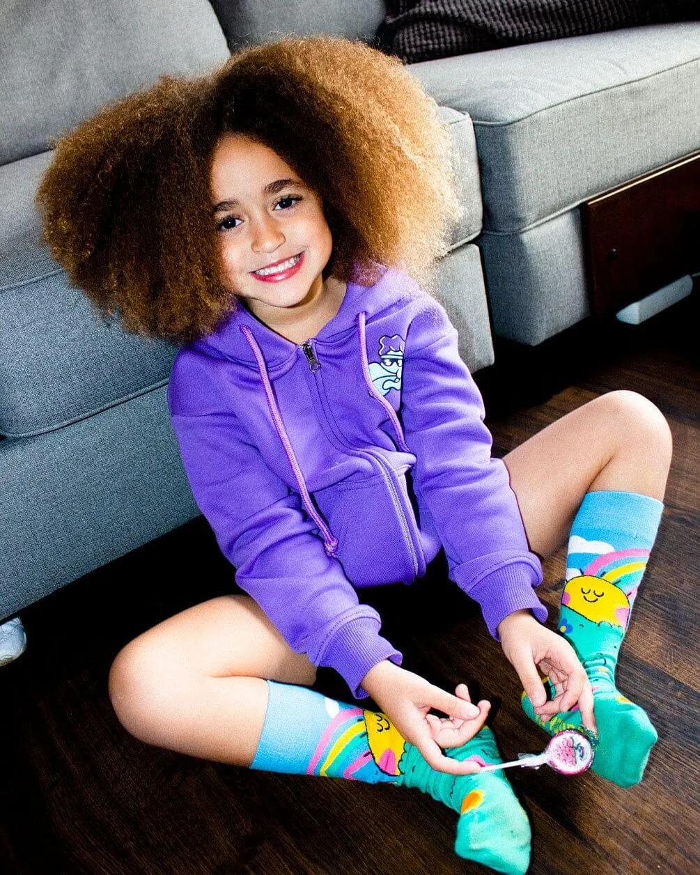 Sunny Outside Kids Zip-Up Hoodie