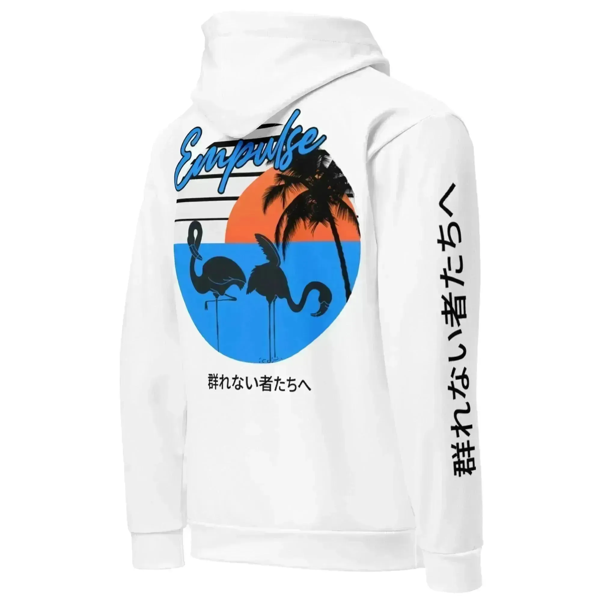 Sunset Print Fleece Hoodie