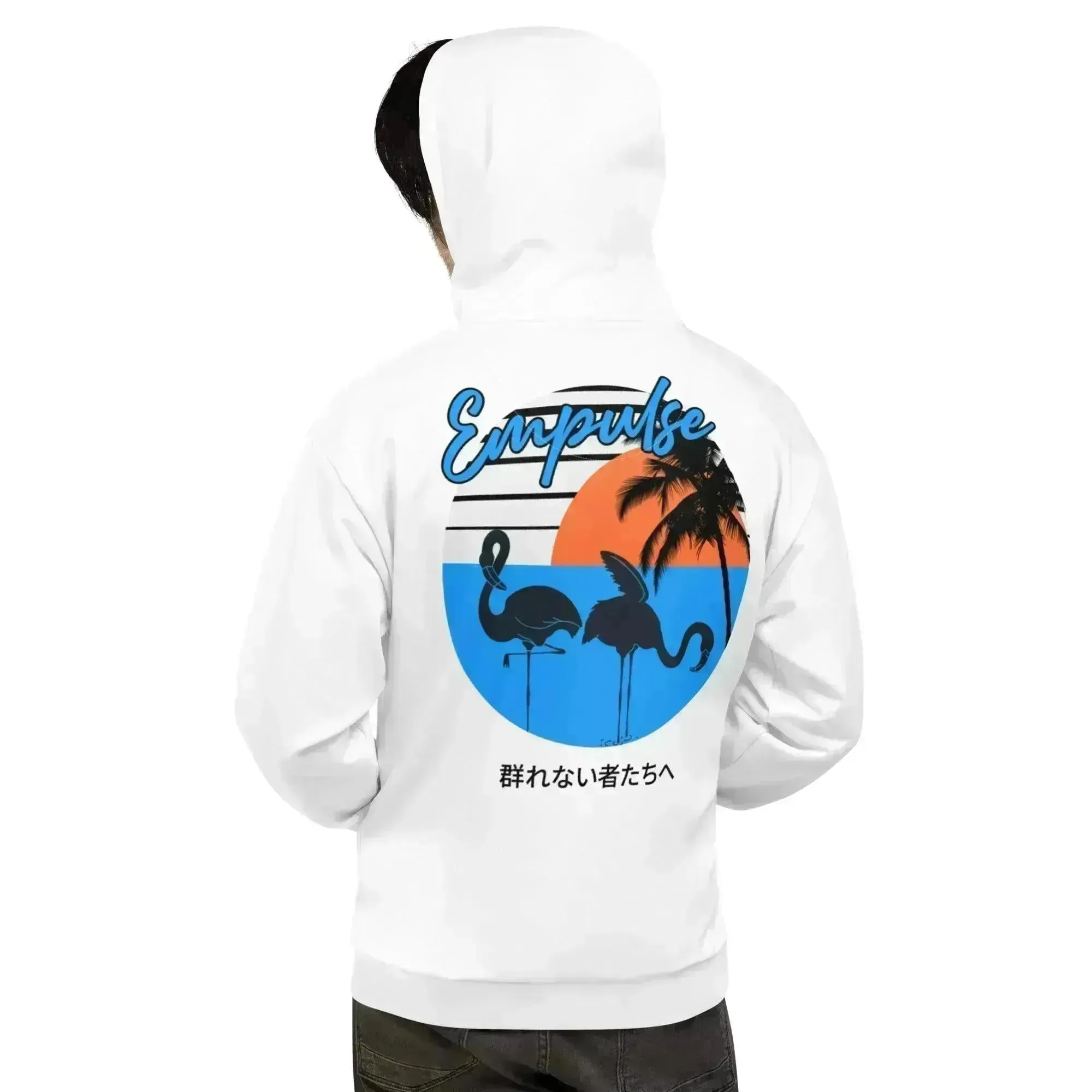 Sunset Print Fleece Hoodie