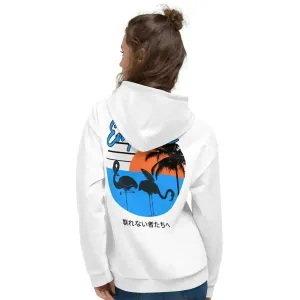 Sunset Print Fleece Hoodie