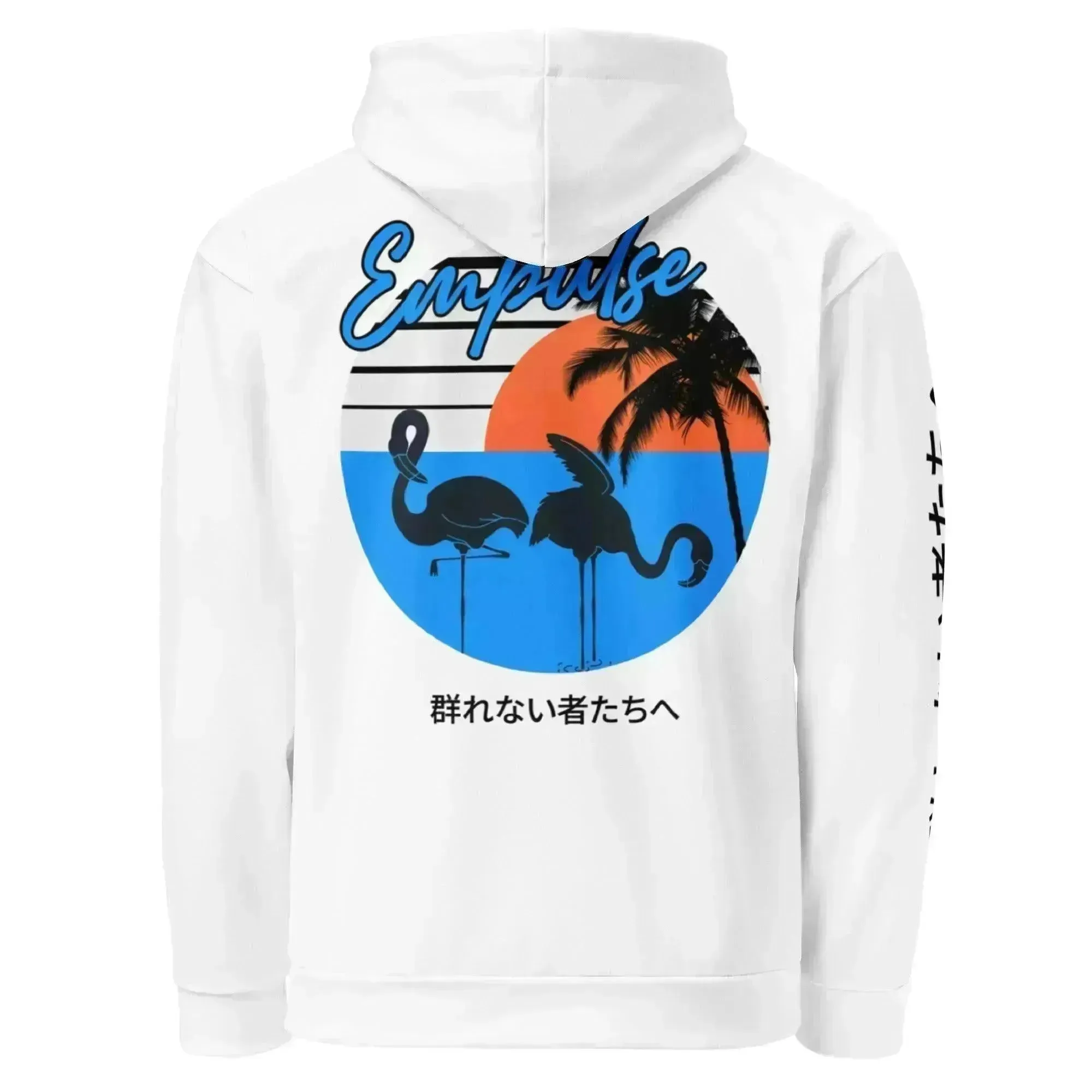 Sunset Print Fleece Hoodie