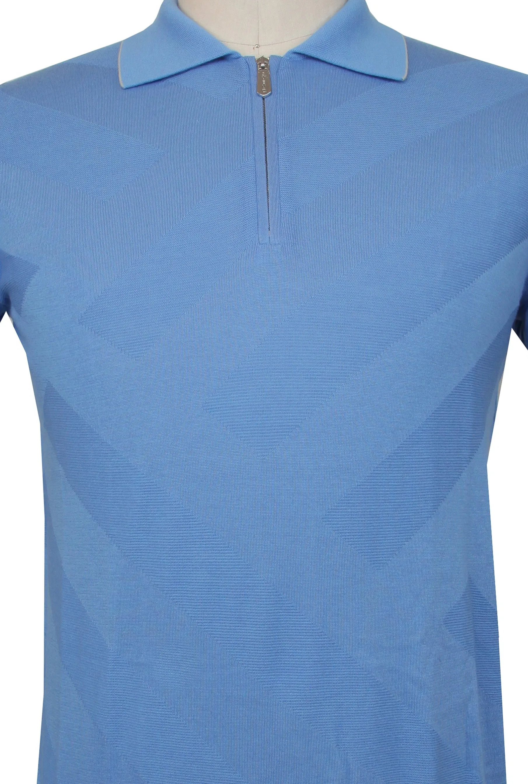 Svevo Parma Blue 1/4 Zip Polo Sweater