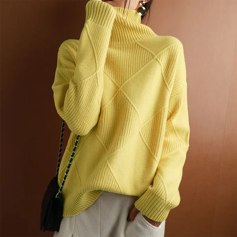 Sweater-with-warming-collar