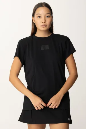 T-shirt Girocollo con Etichetta Logo