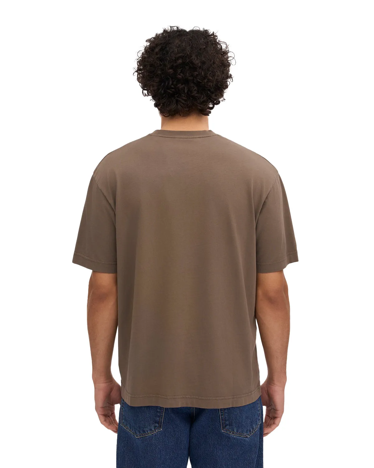 T-Shirt Oversize In Cotone Organico Marrone