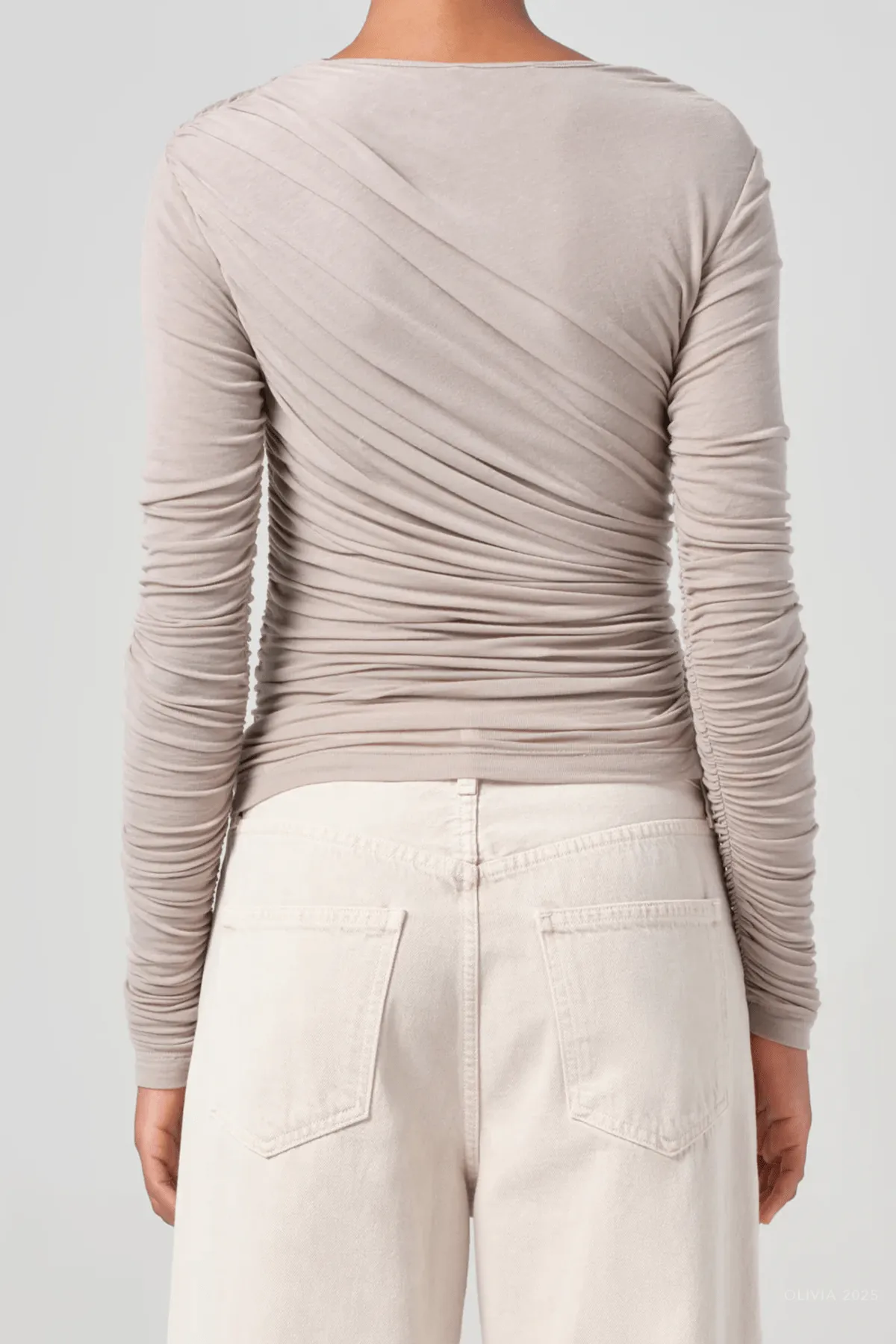 Tania Twist Tee in Dolphin