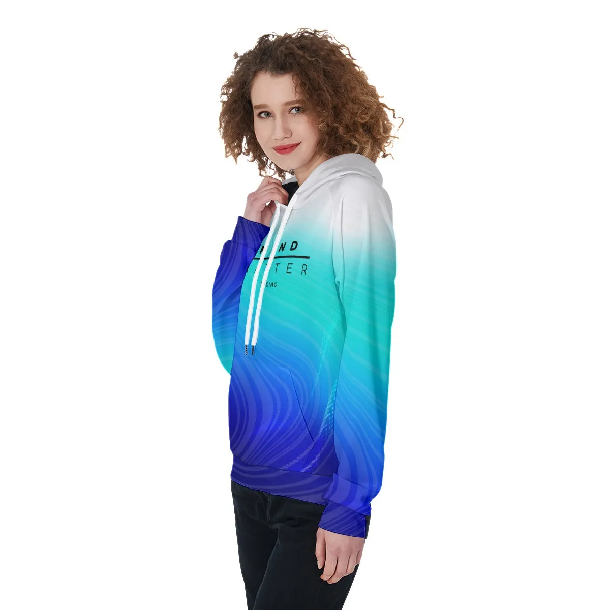 Teal/Blue- Women's Pullover Hoodie