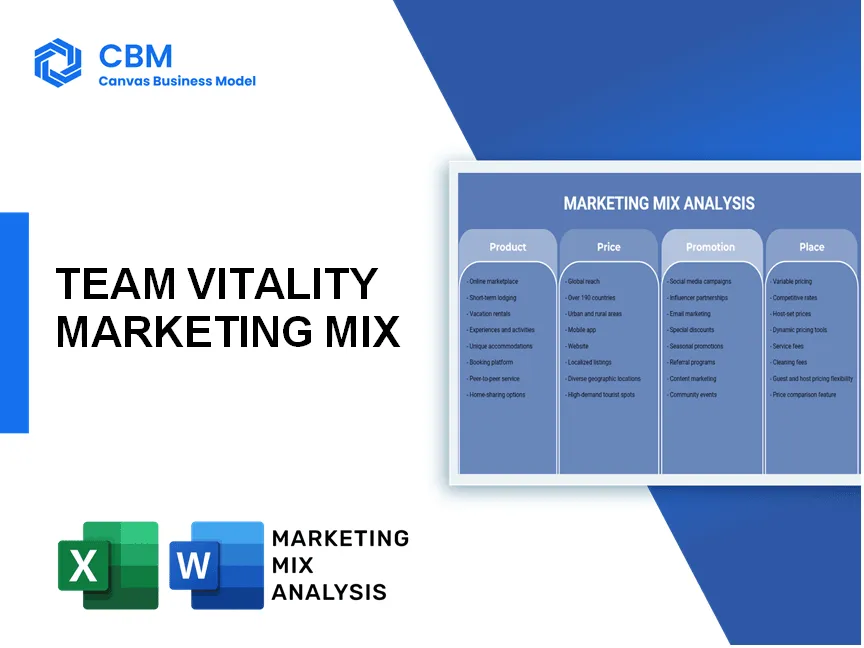 TEAM VITALITY MARKETING MIX