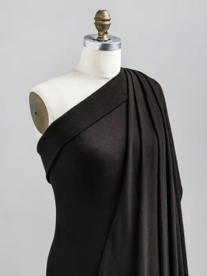 Tencel Lyocell Organic Cotton Stretch French Terry - Dark Coffee - Swatch