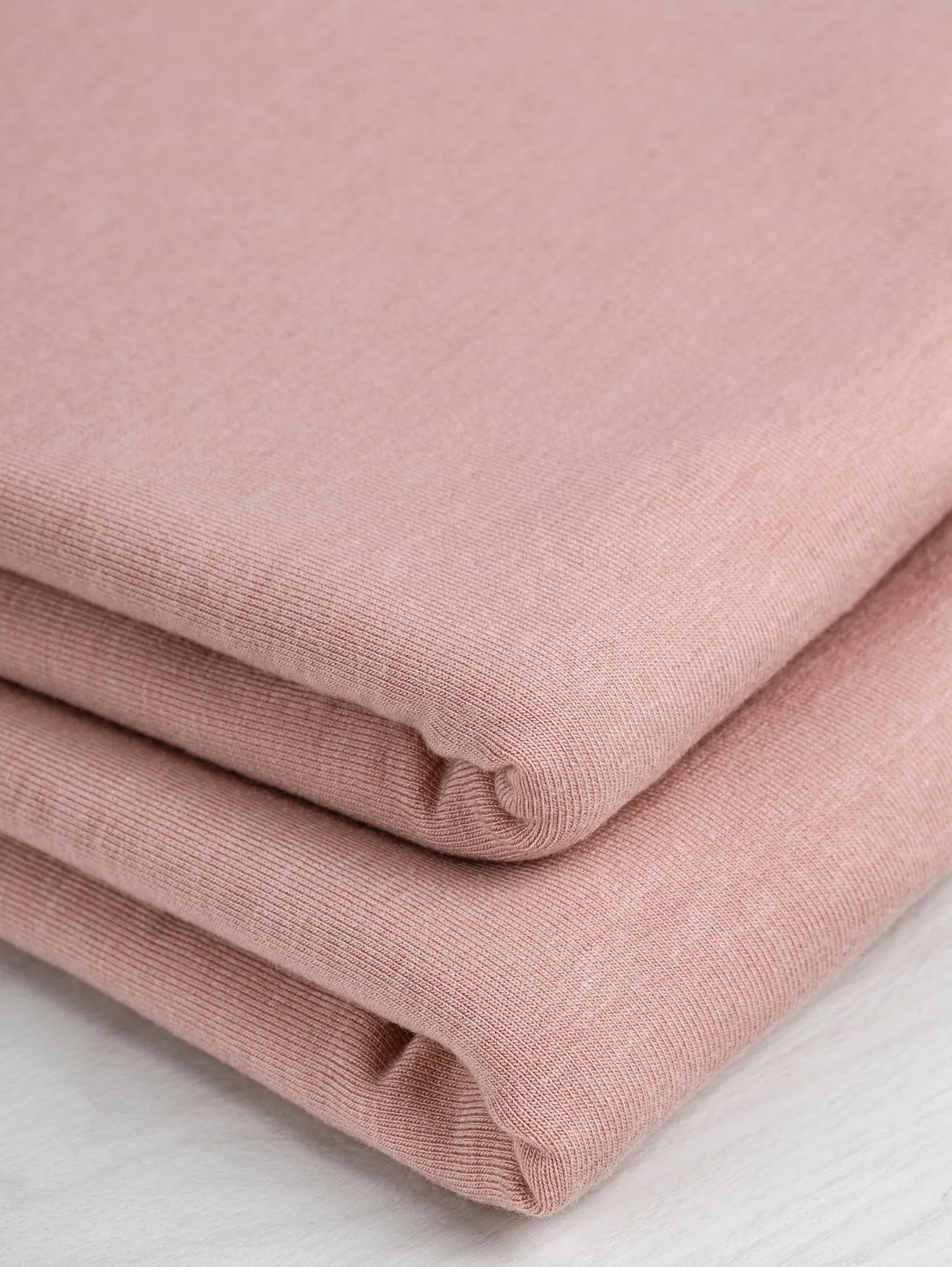 Tencel Lyocell Organic Cotton Stretch French Terry - Misty Rose