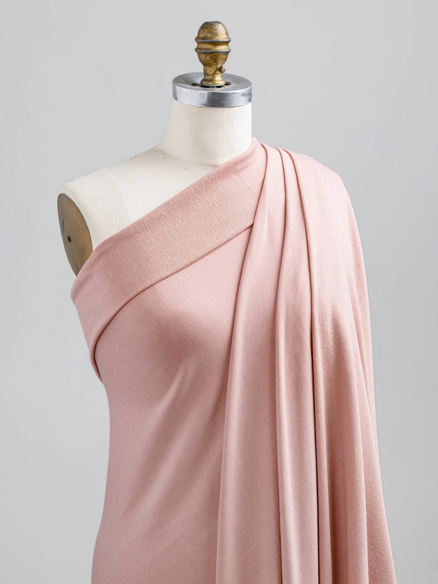Tencel Lyocell Organic Cotton Stretch French Terry - Misty Rose
