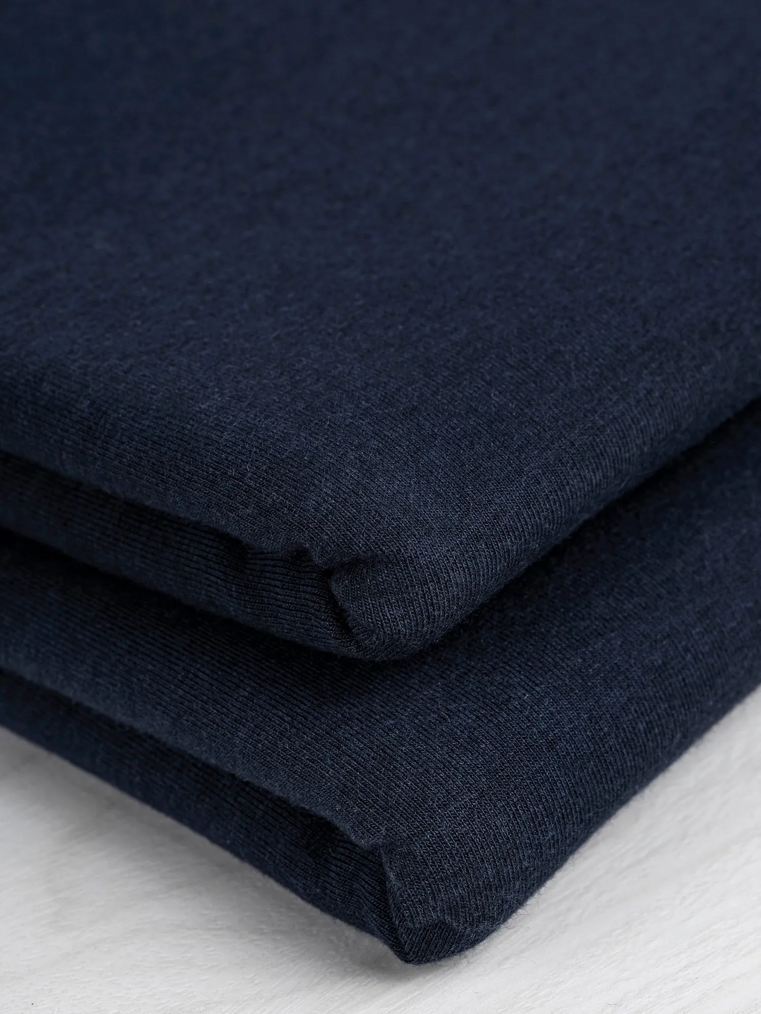 Tencel Lyocell Organic Cotton Stretch French Terry - Navy