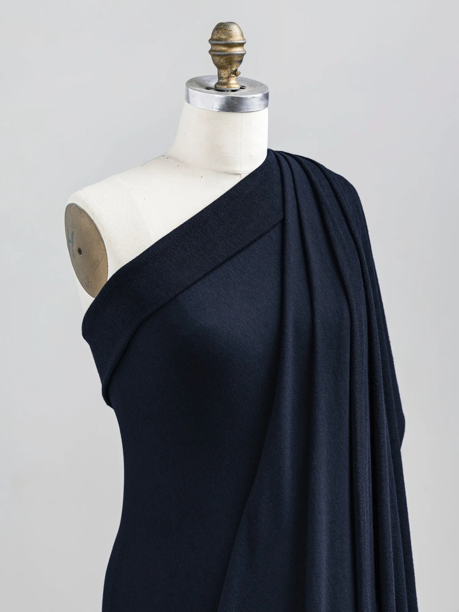 Tencel Lyocell Organic Cotton Stretch French Terry - Navy