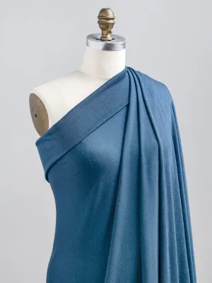 Tencel Lyocell Organic Cotton Stretch French Terry - Steel Blue - Swatch