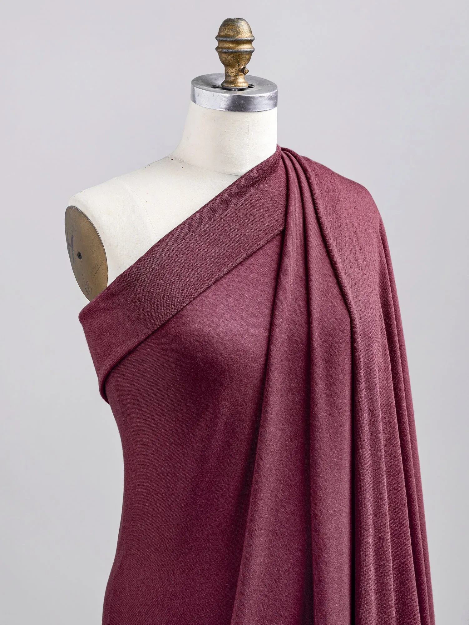 Tencel Lyocell Organic Cotton Stretch French Terry - Wine - Swatch