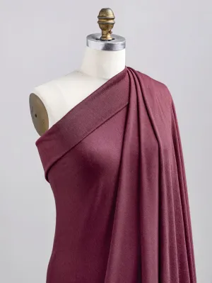 Tencel Lyocell Organic Cotton Stretch French Terry - Wine - Swatch
