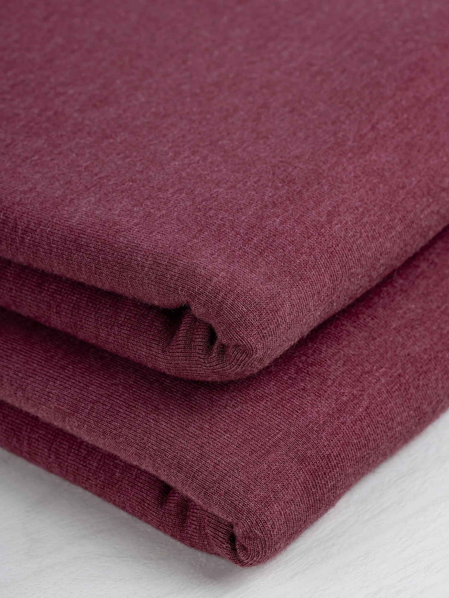 Tencel Lyocell Organic Cotton Stretch French Terry - Wine - Swatch
