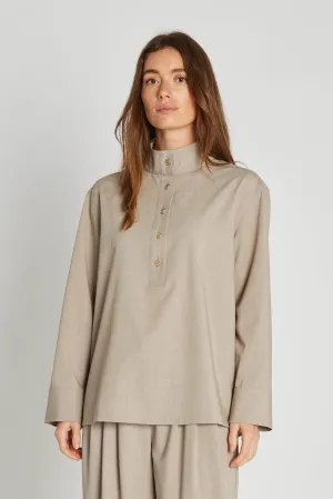 Tenika bluse - Beige melange
