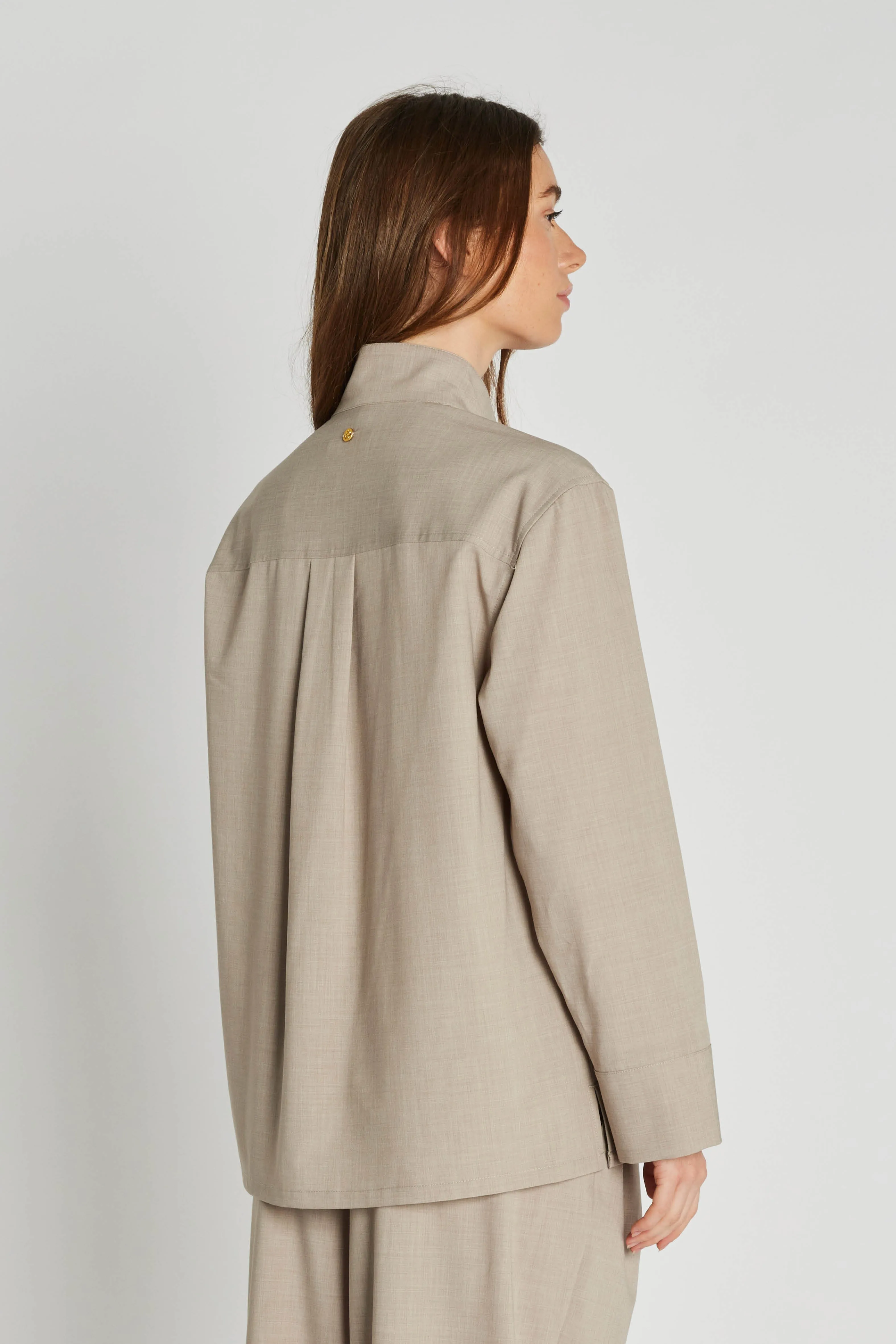 Tenika bluse - Beige melange