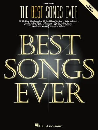 The Best Songs Ever - 6th Edition (Easy Piano)