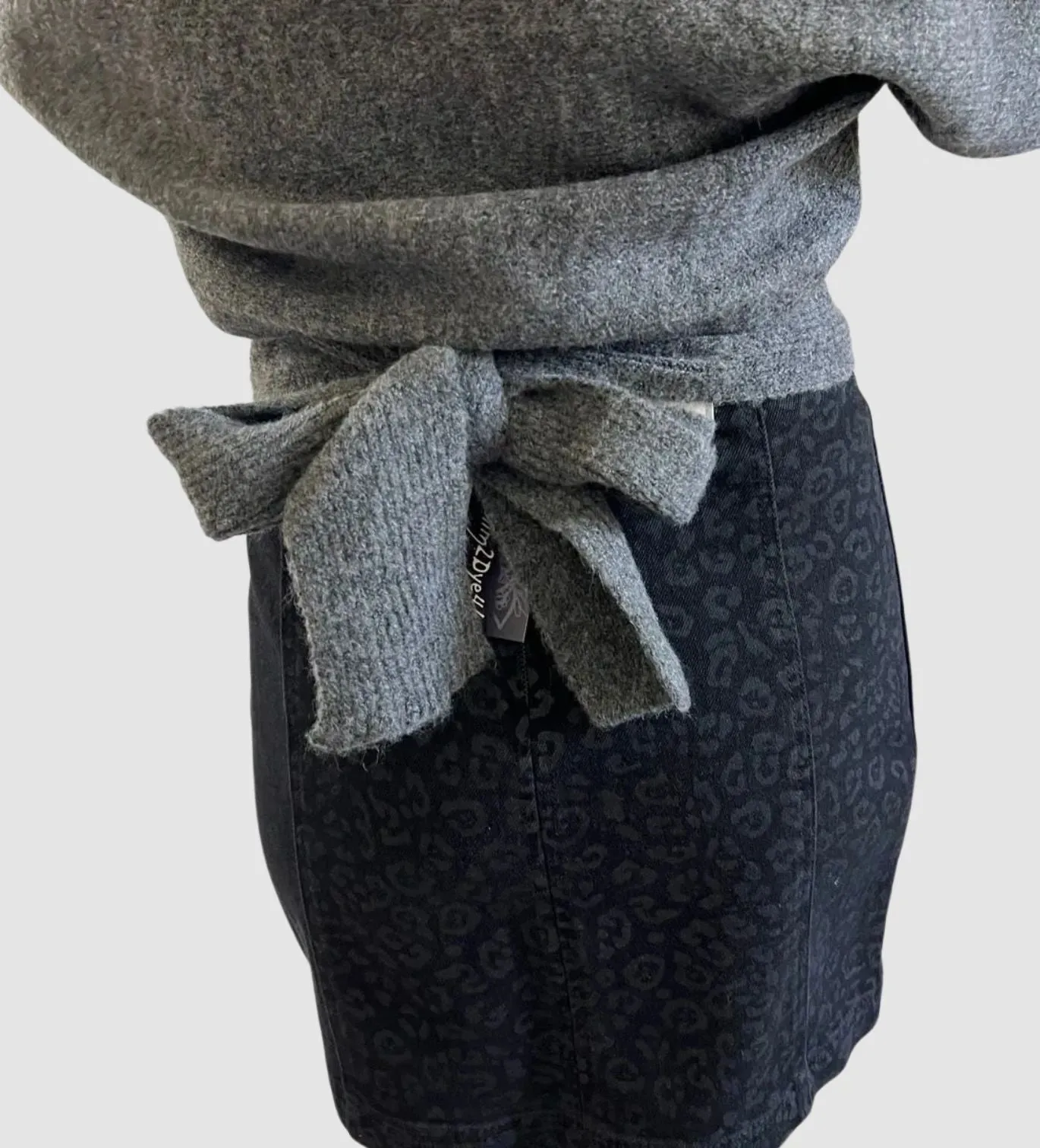 The Betty Sweater - Charcoal Long Dolman Sleeves