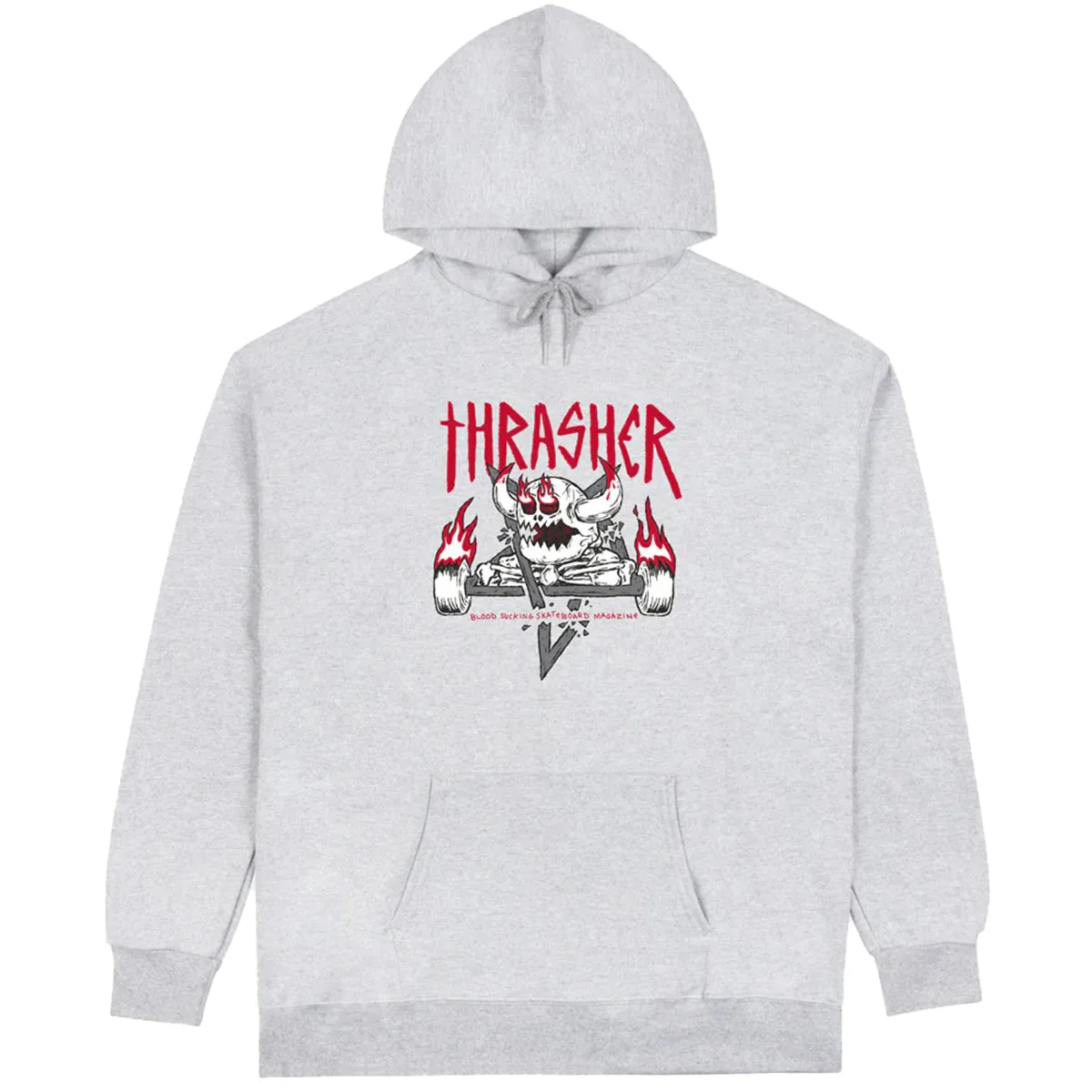 Thrasher - Toy Machine Monster-Gram Hoodie Ash Grey