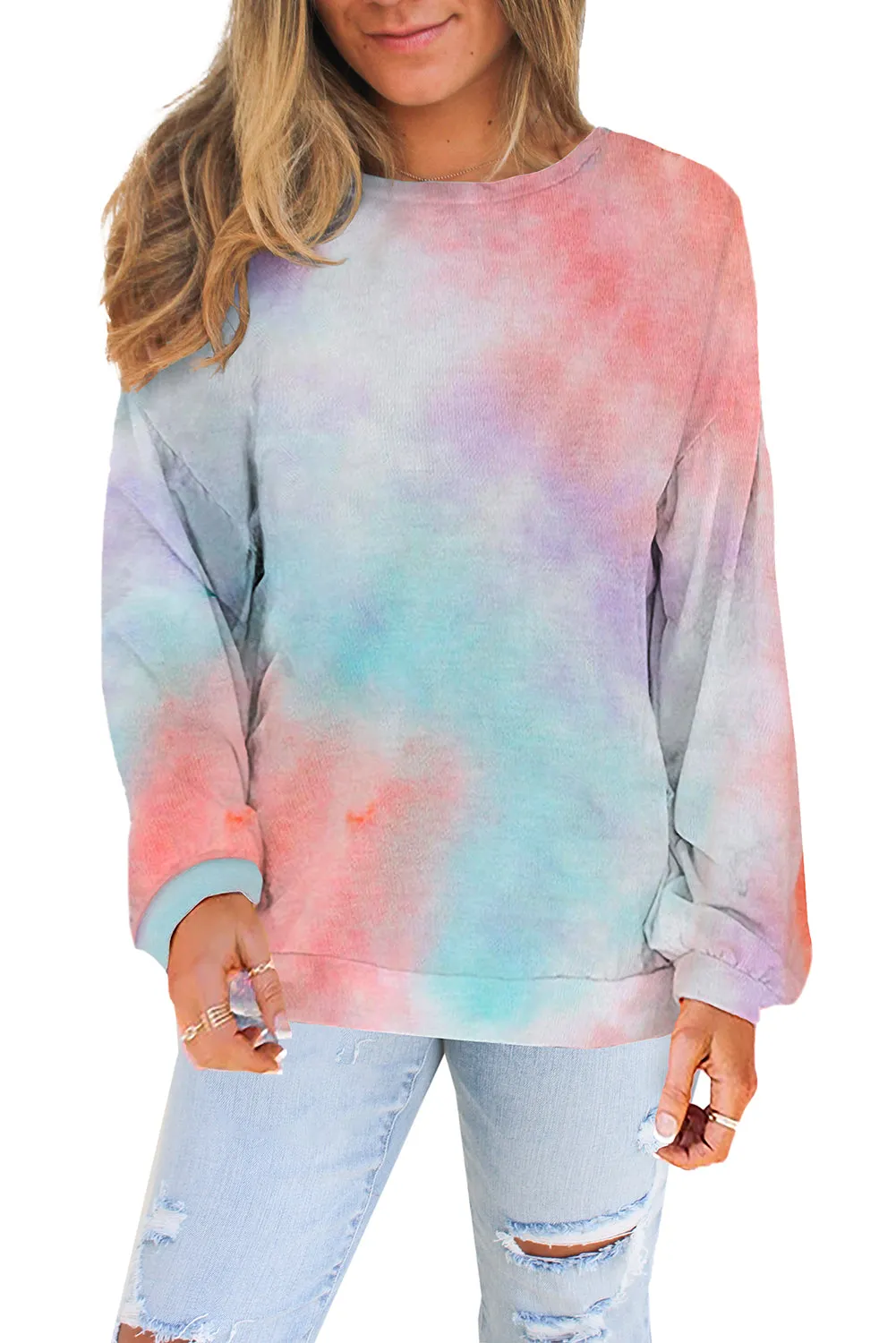 Tie-dye Knit Sweatshirt