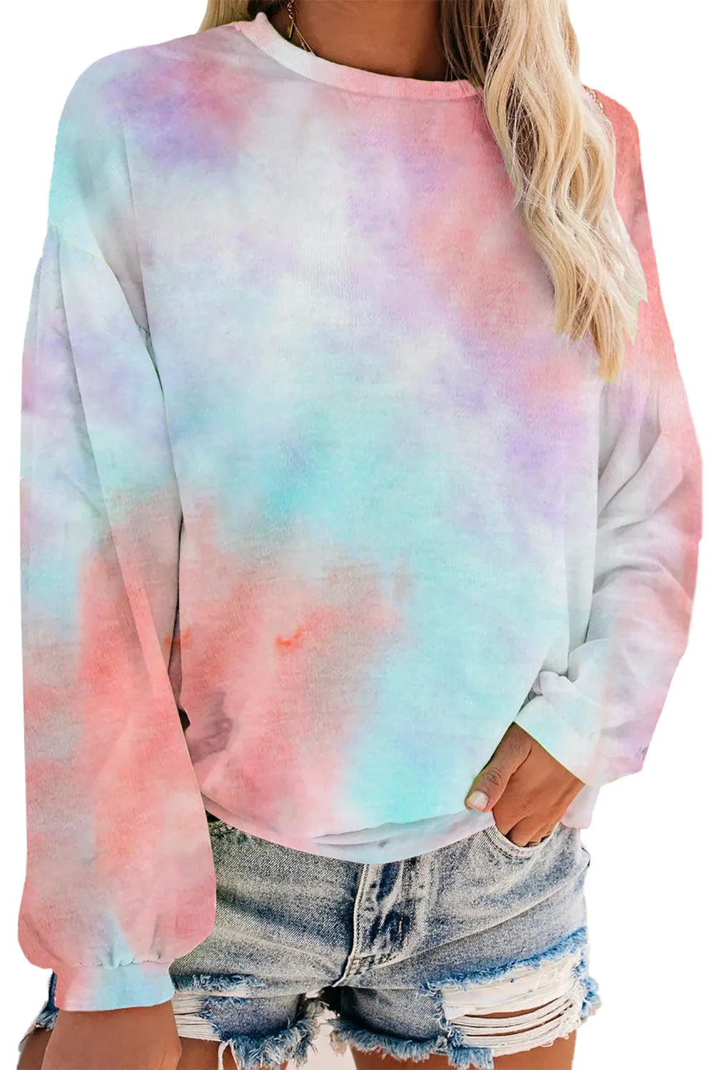 Tie-dye Knit Sweatshirt
