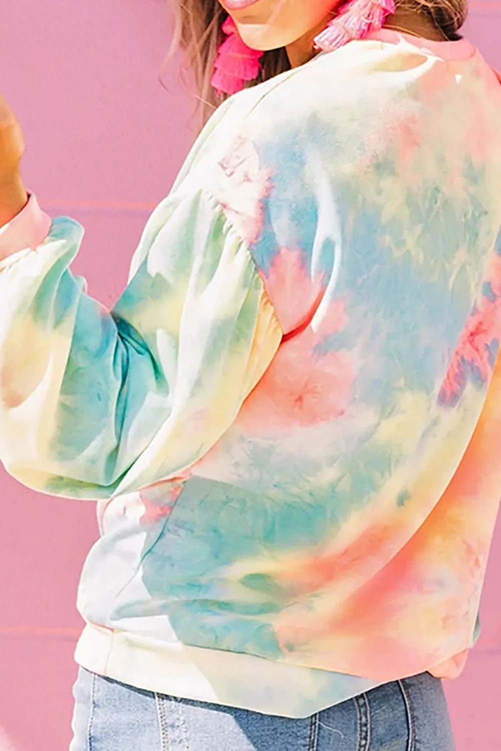 Tie-dye Knit Sweatshirt