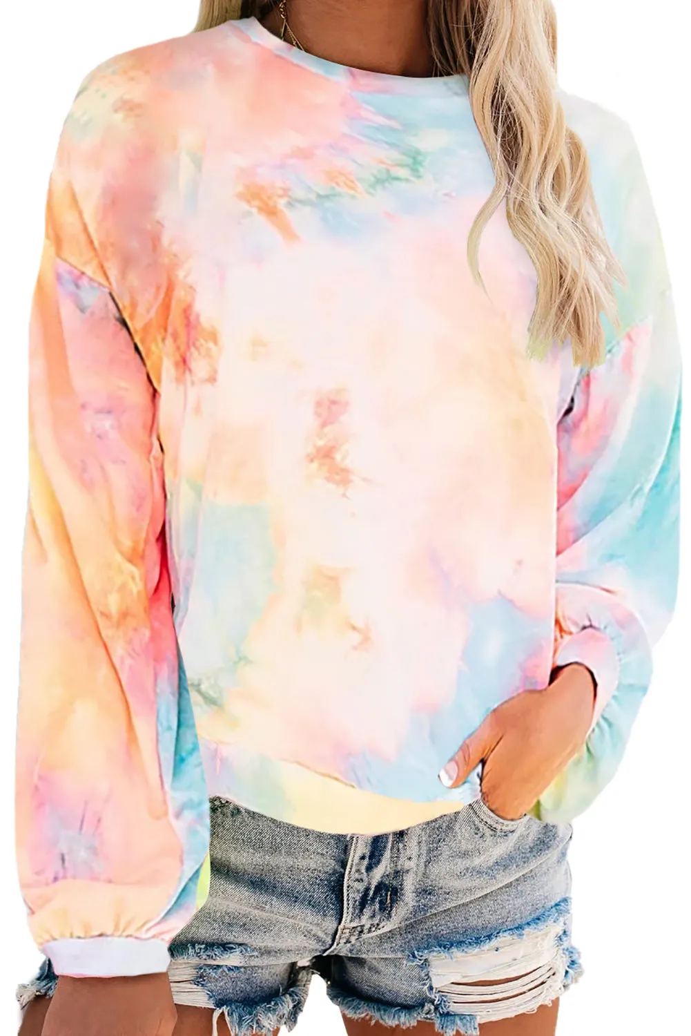 Tie-dye Knit Sweatshirt