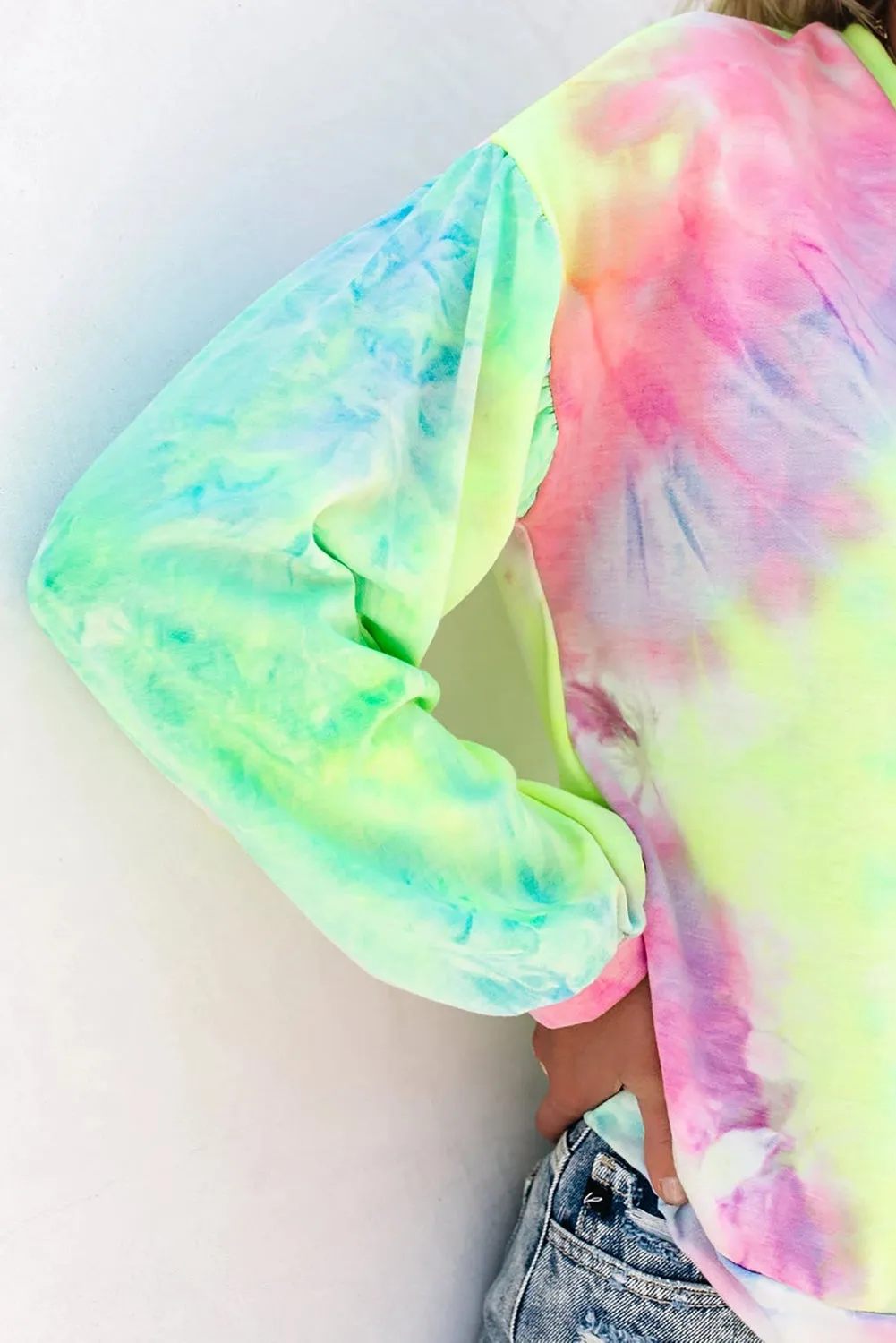 Tie-dye Knit Sweatshirt