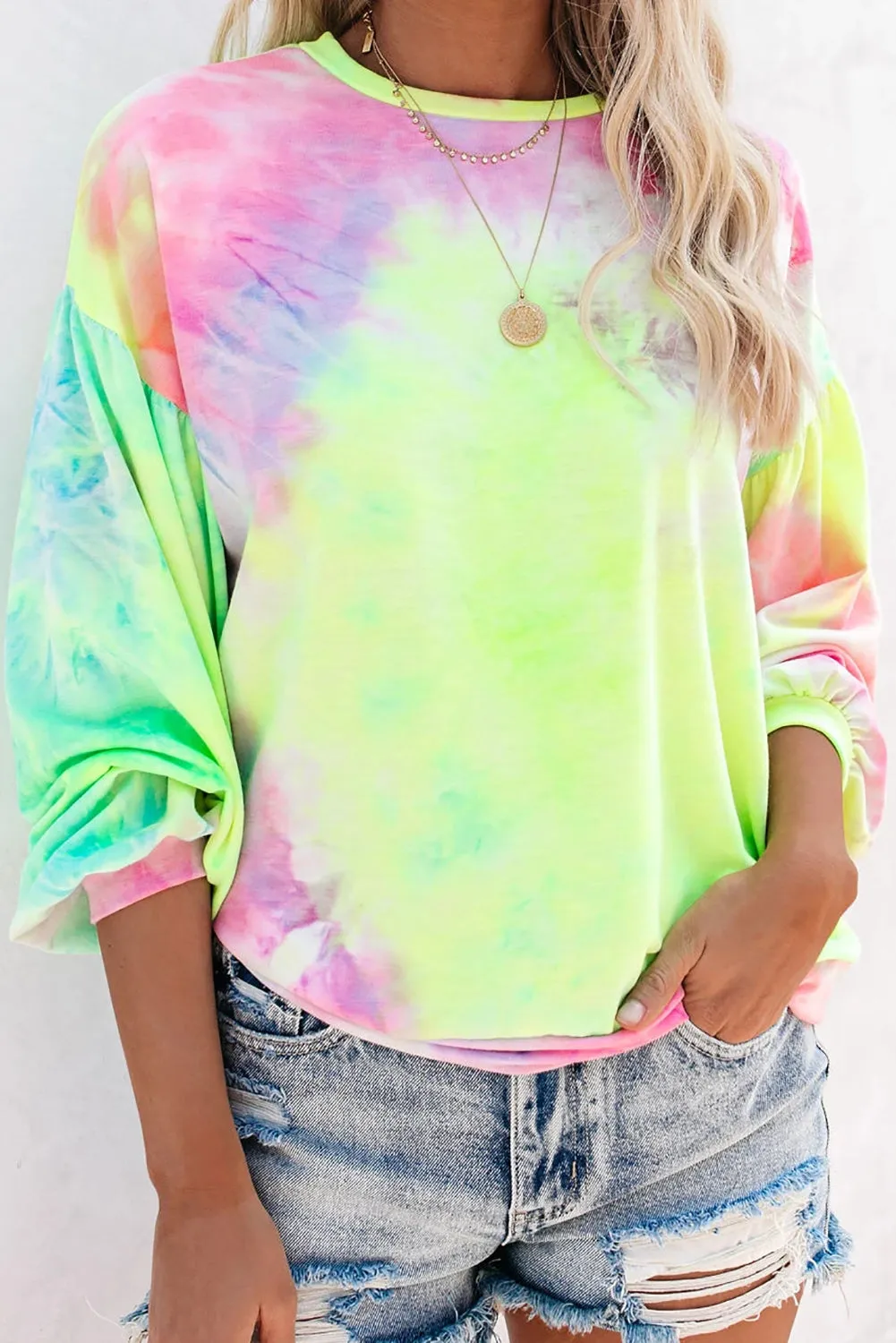 Tie-dye Knit Sweatshirt