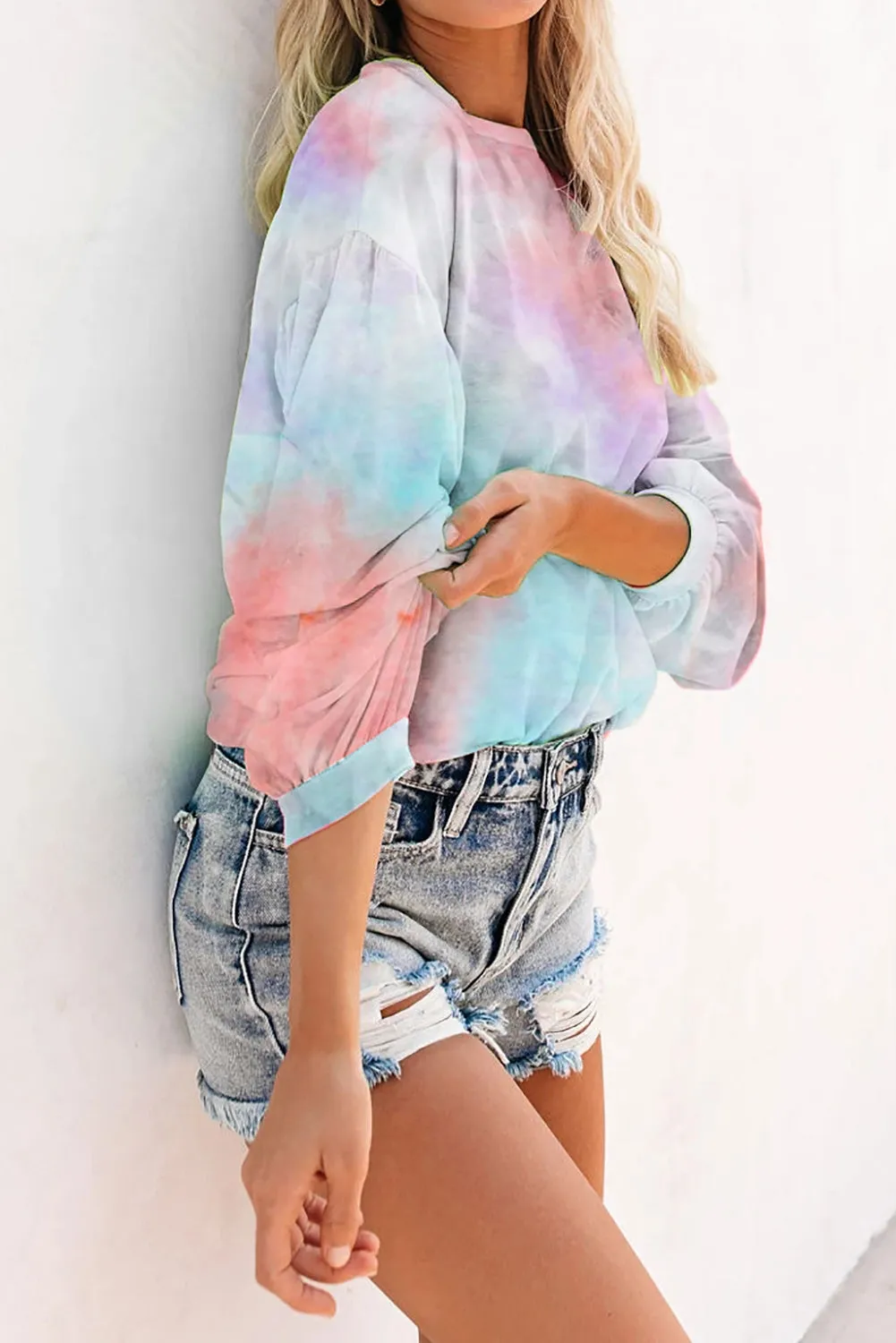 Tie-dye Knit Sweatshirt