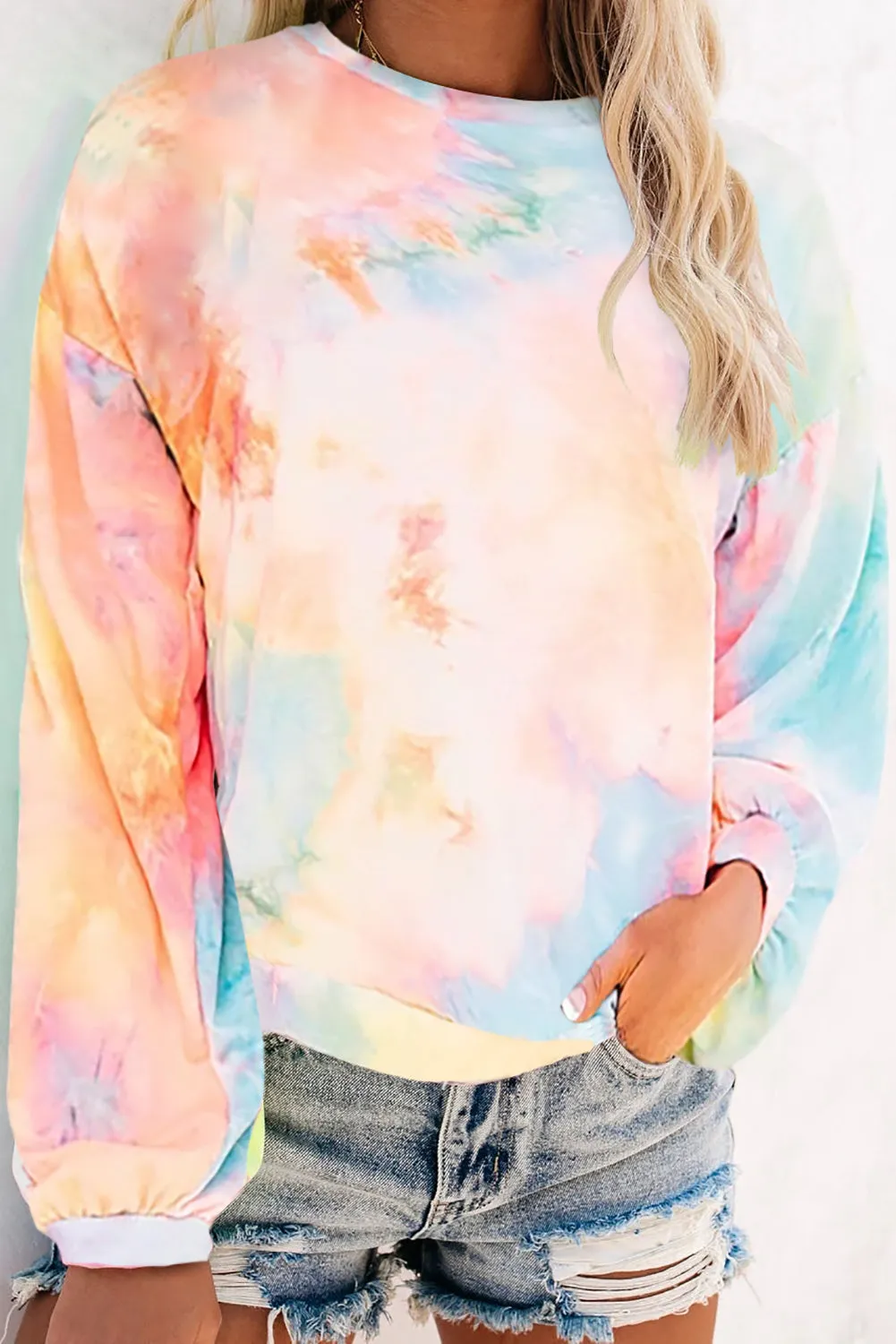 Tie-dye Knit Sweatshirt