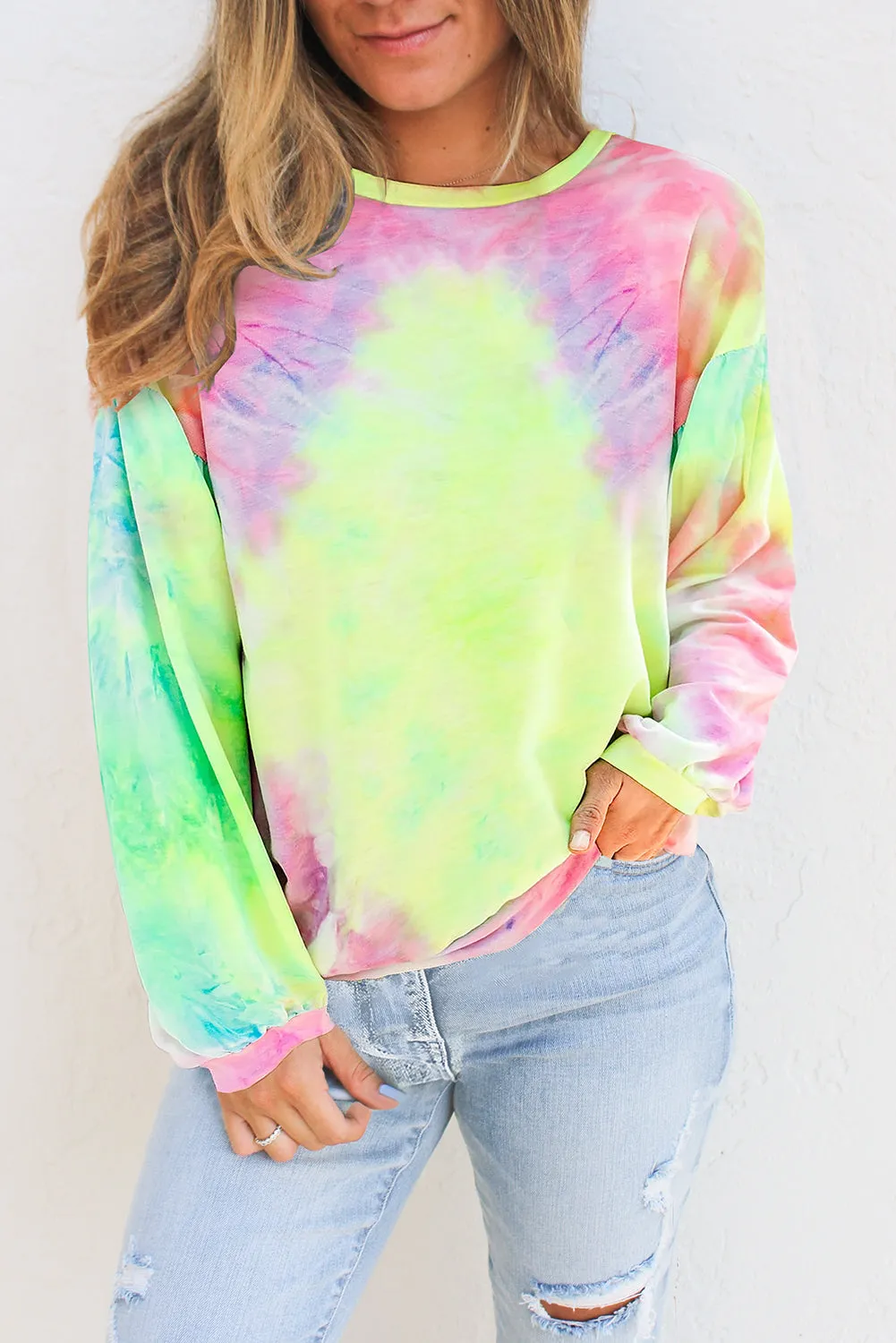 Tie-dye Knit Sweatshirt