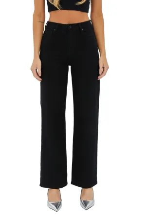 Tracey Clean Straight Black Denim