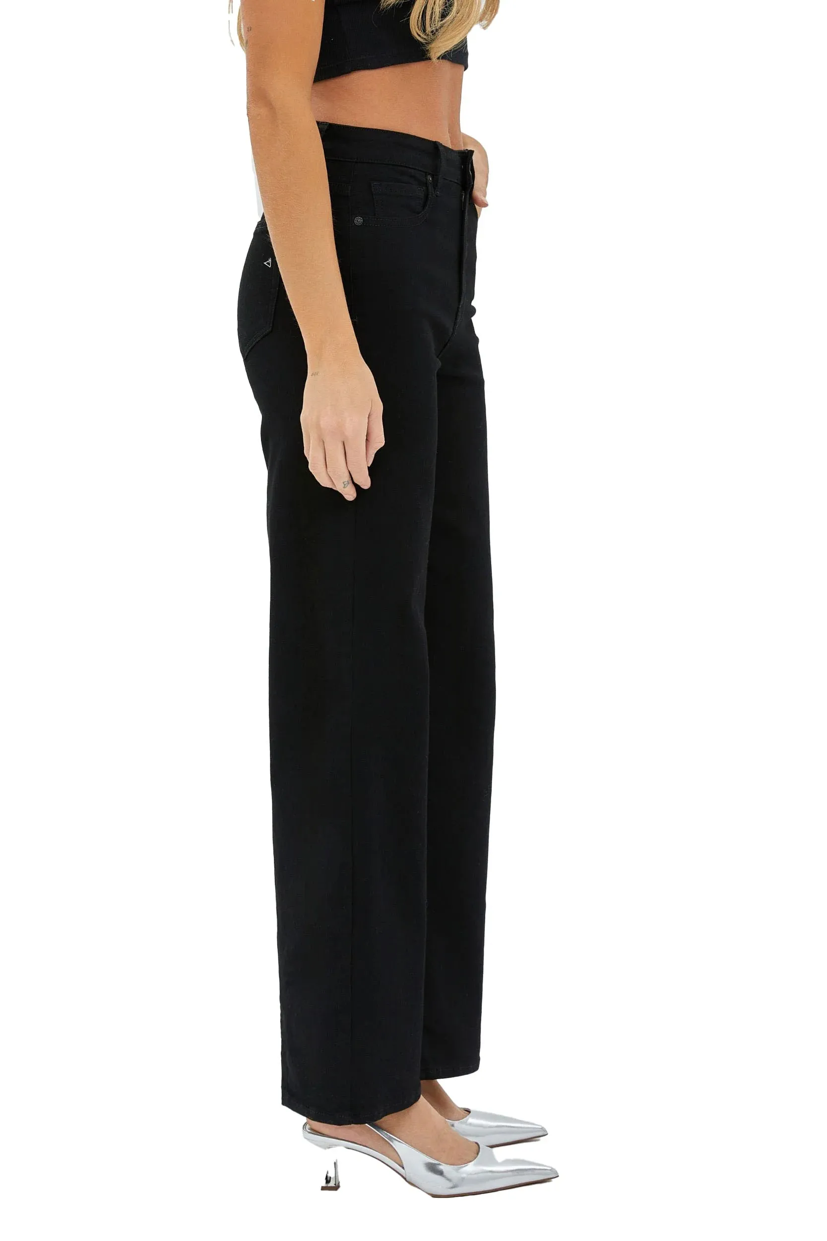 Tracey Clean Straight Black Denim