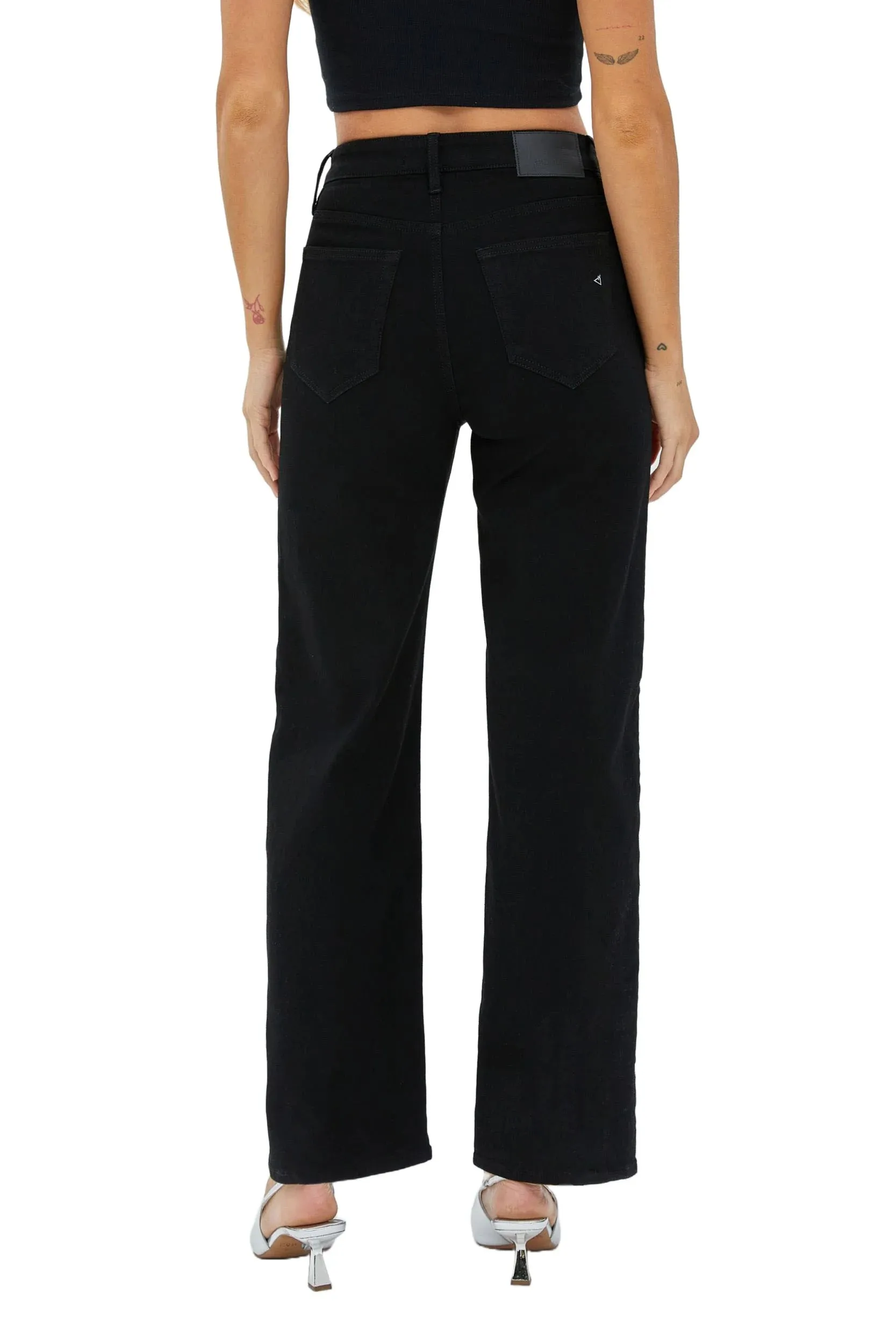 Tracey Clean Straight Black Denim