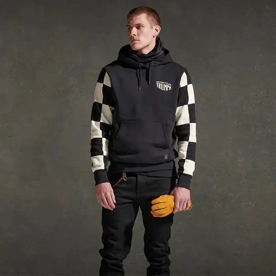 Triumph Haytham Checkerboard Hoodie - Black & White