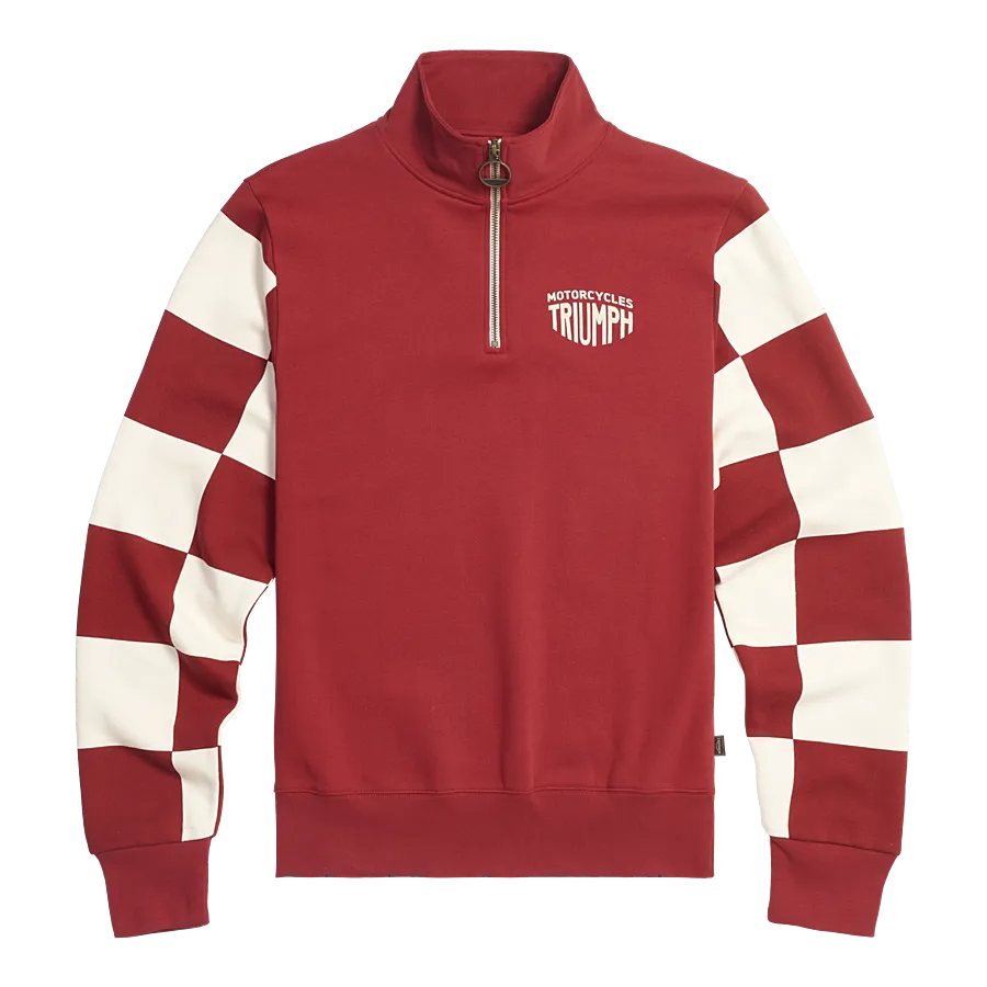 Triumph Prewitt Zip Sweatshirt - Red/Bone