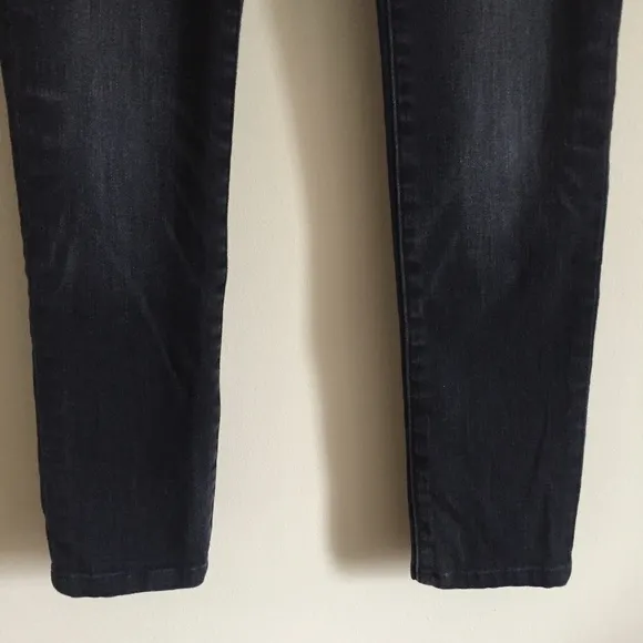 TRUE RELIGION Black Halle Mid Rise Skinny Jeans