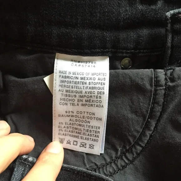 TRUE RELIGION Black Halle Mid Rise Skinny Jeans